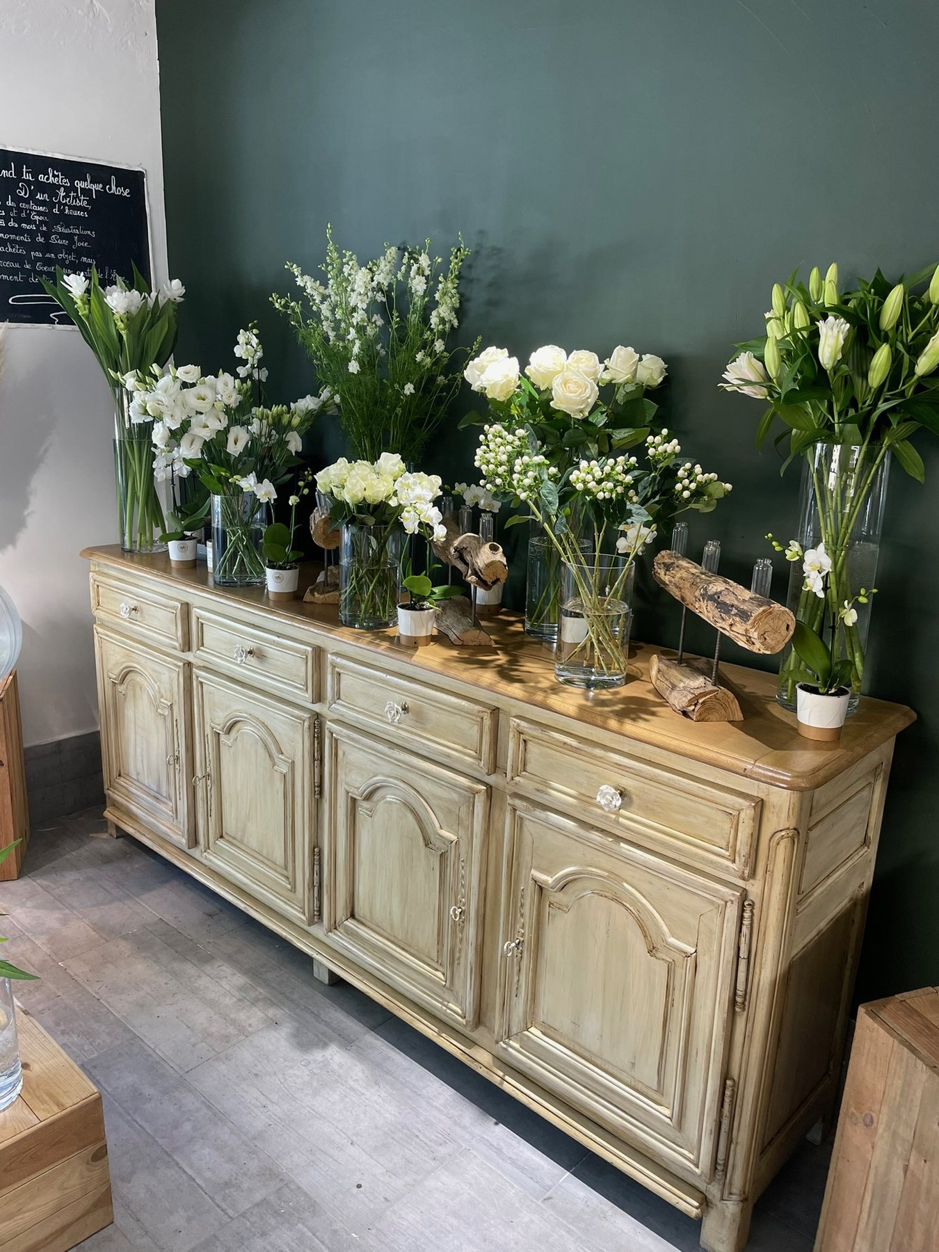 La boutique Fleurs d'Émile à Pégomas, compositions de fleurs fraîches