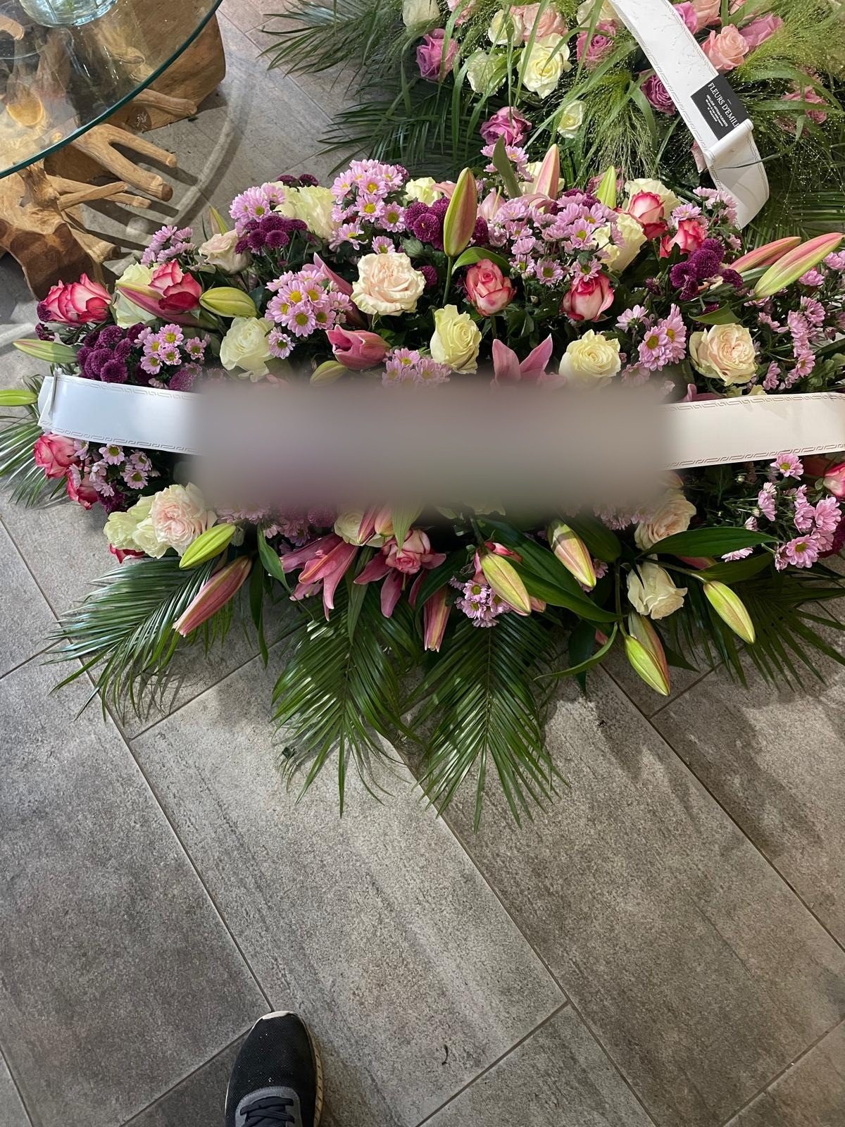 Flowered coffin spray