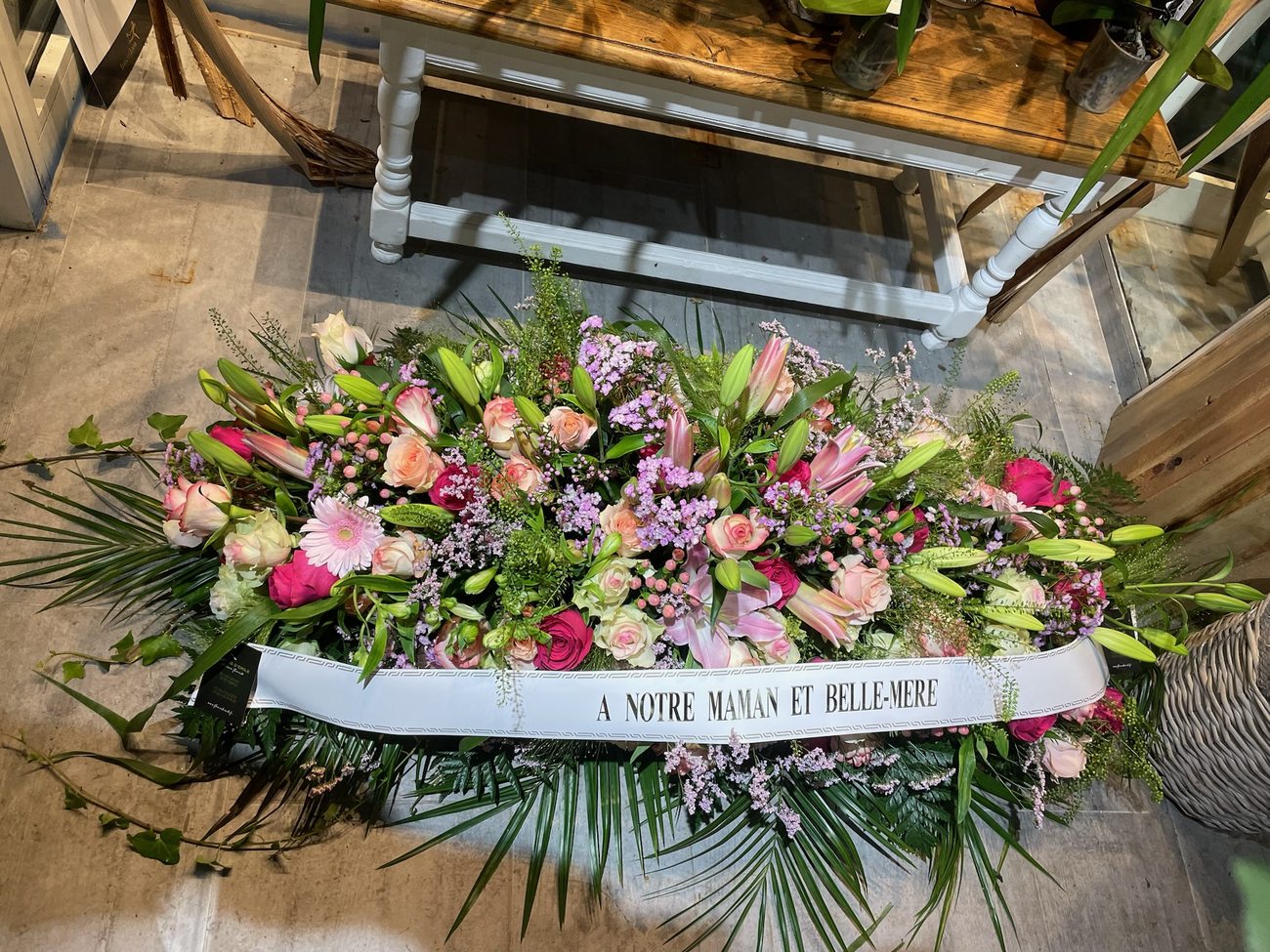 Funeral flower cushion