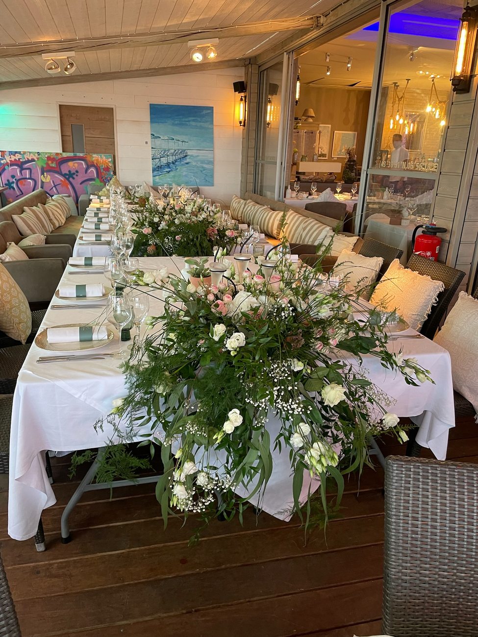 Table de mariage fleurie