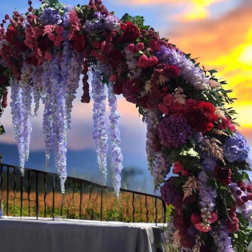 Seaside wedding arch